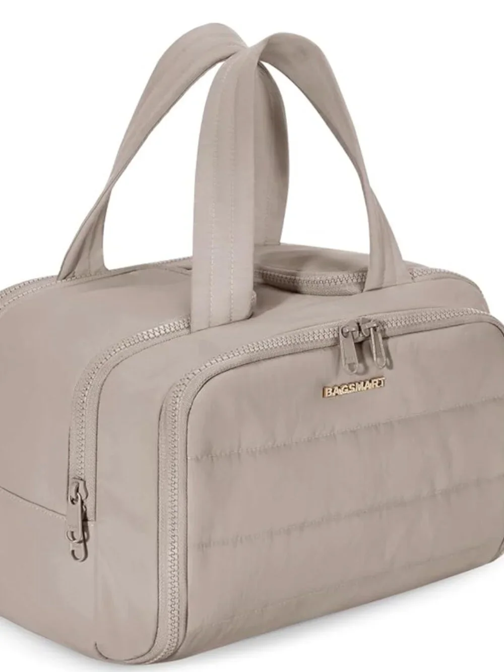 NWT BAGSMART Travel Large, Puffy Toiletry Bag (Grayish Brown) - Picture 1 of 10
